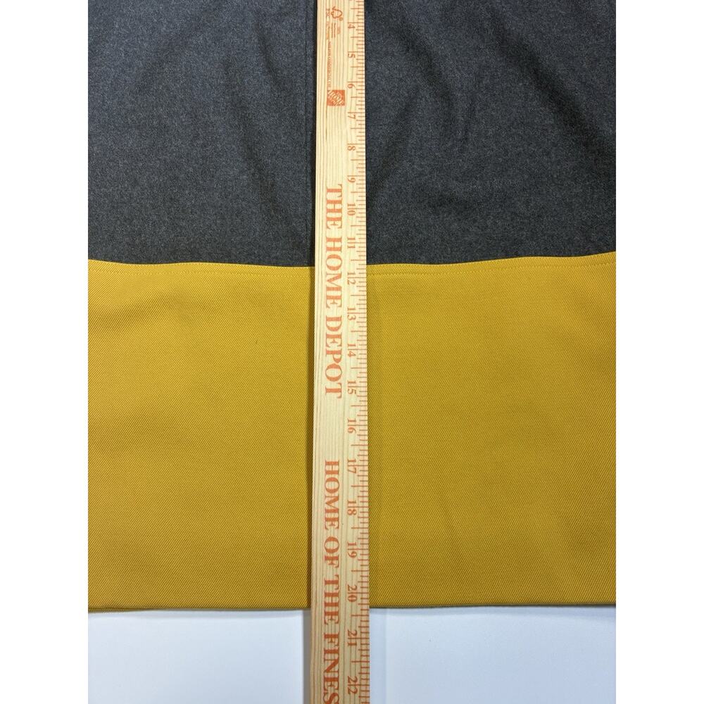 Fendi Skirt IT 46 Gray Yellow Colorblock Wool Blend Made Italy Designer - Picture 6 of 6